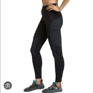 Prana Rockland Matchstick Legging Black M Medium Zipper Gorpcore Hiking Outdoors